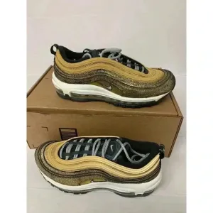 -381 Nike Women's Air Max 97 shoes, Twine/Metallic Gold/Off Noir/W, 7.5