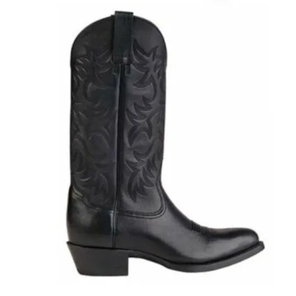 🤠  ARIAT  GENUINE LEATHER SCROLLED COWBOY BOOTS 👢 Sz 9