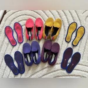 🩷💛💜 bundle of well loved Rothy’s size 12 💜💛🩷