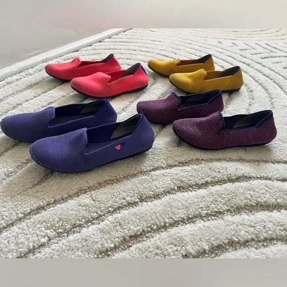🩷💛💜 bundle of well loved Rothy’s size 12 💜💛🩷
