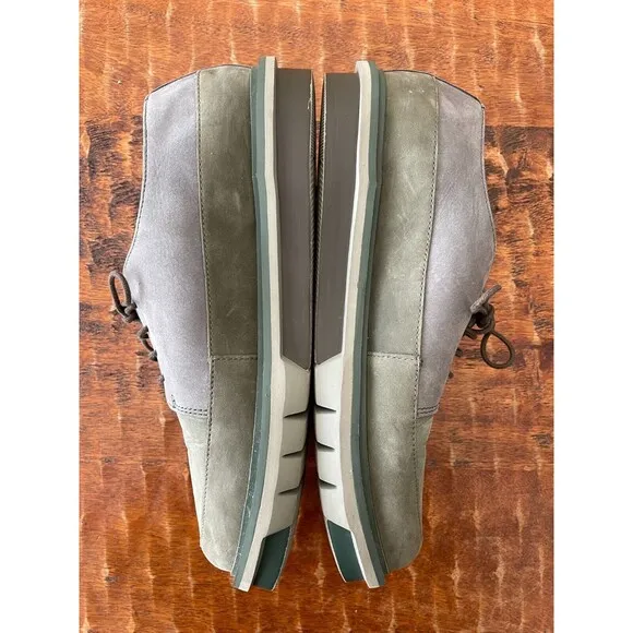 ~ Camper Mens Mateo Leather Nubuck Formal Shoes Gray Green Lace Up US 9 EU 42 ~