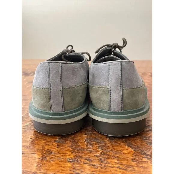 ~ Camper Mens Mateo Leather Nubuck Formal Shoes Gray Green Lace Up US 9 EU 42 ~