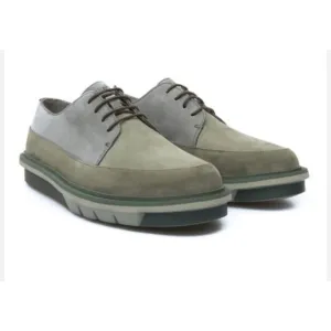 ~ Camper Mens Mateo Leather Nubuck Formal Shoes Gray Green Lace Up US 9 EU 42 ~