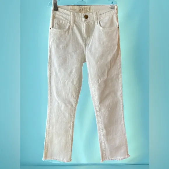 🧸🆕 Current Elliott “The Kick Jean” Mid-rise White Jeans Size 0/25
