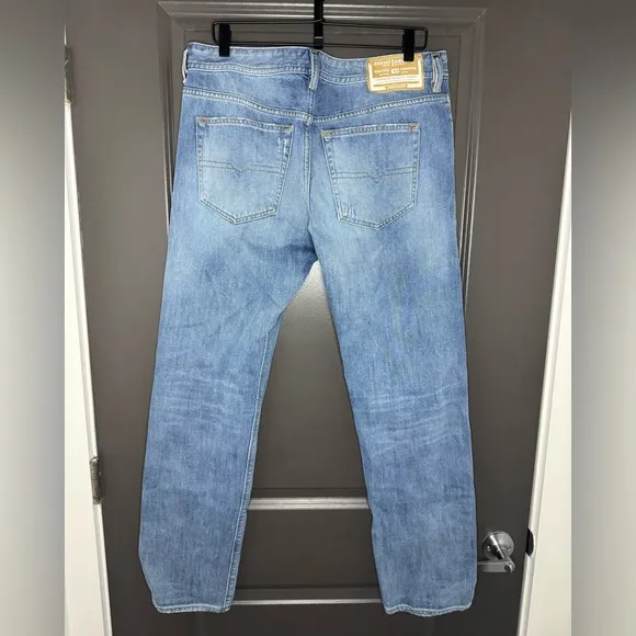 🔥 DIESEL BUSTER-X JEANS | 34x32 | Light Wash | Distressed Designer Denim