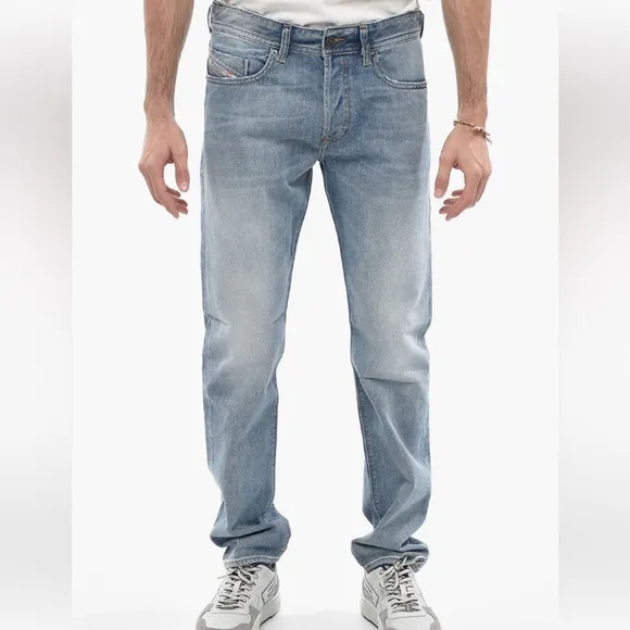 🔥 DIESEL BUSTER-X JEANS | 34x32 | Light Wash | Distressed Designer Denim