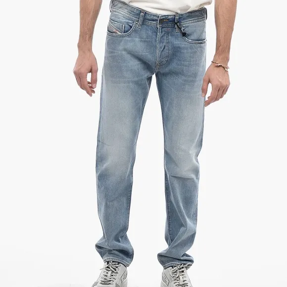 🔥 DIESEL BUSTER-X JEANS | 34x32 | Light Wash | Distressed Designer Denim