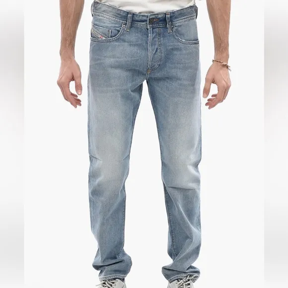 🔥 DIESEL BUSTER-X JEANS | 34x32 | Light Wash | Distressed Designer Denim