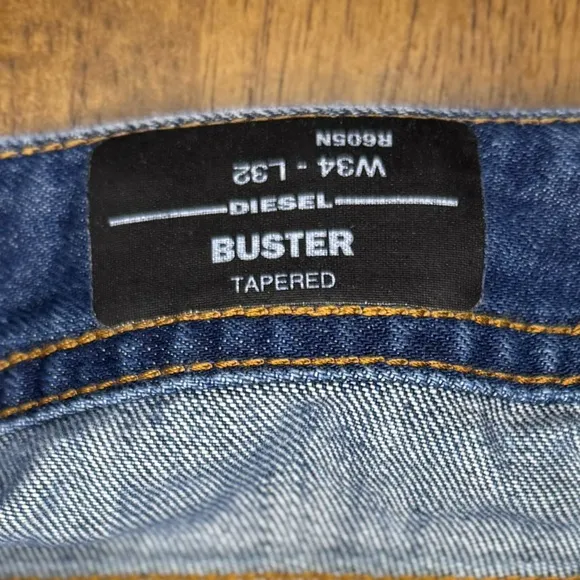 🔥 DIESEL BUSTER-X JEANS | 34x32 | Light Wash | Distressed Designer Denim