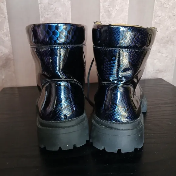 🌟 HP🎉 Men's Lace Up Boots Unbranded Reptile Print