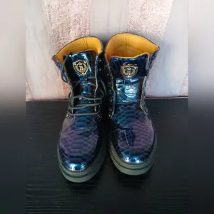 🌟 HP🎉 Men's Lace Up Boots Unbranded Reptile Print