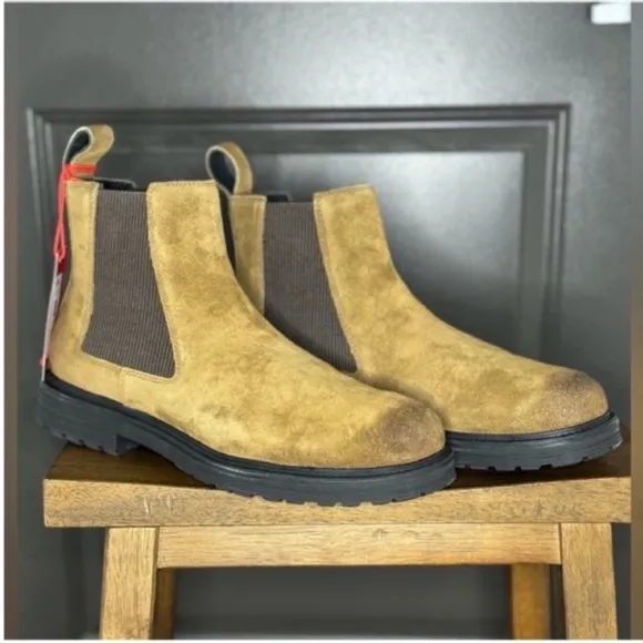 ✨ NWT DIESEL D-Alabhama LCH Otter Suede Chelsea Boots | Rugged Luxury &amp; Style