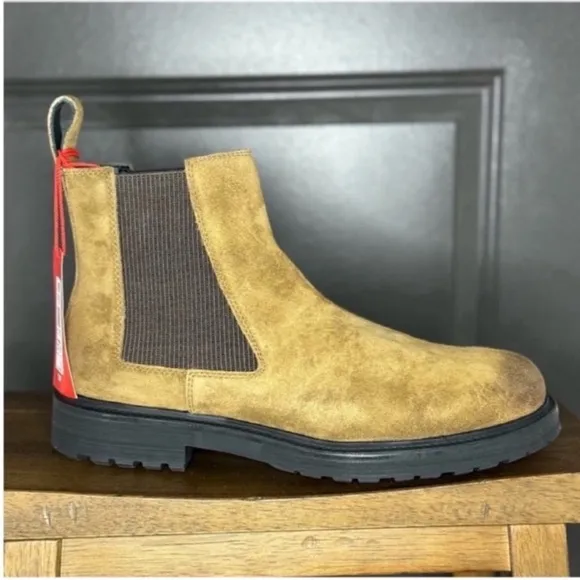 ✨ NWT DIESEL D-Alabhama LCH Otter Suede Chelsea Boots | Rugged Luxury &amp; Style