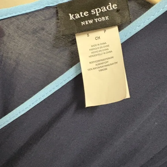 💙 NWT 💙 Kate Spade ♠️ Women's Contrast Solid Midi Tiered Cover Up Dress - small