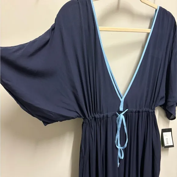 💙 NWT 💙 Kate Spade ♠️ Women's Contrast Solid Midi Tiered Cover Up Dress - small
