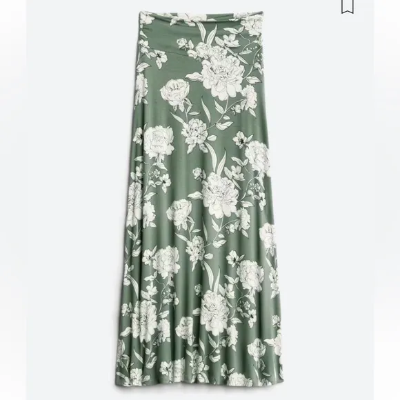 🌸 NWT, Market and Spruce Green, Floral Maxi Skirt