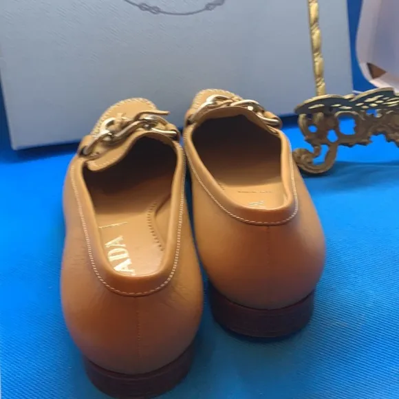 👠 🔥 PRADA Unique Mustard yellowish brown Shoes Size 36