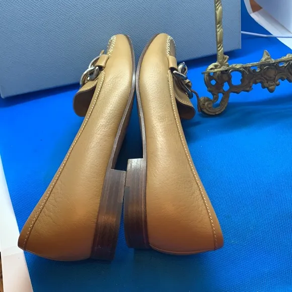 👠 🔥 PRADA Unique Mustard yellowish brown Shoes Size 36