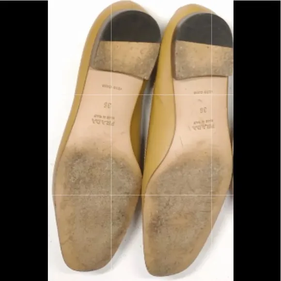 👠 🔥 PRADA Unique Mustard yellowish brown Shoes Size 36