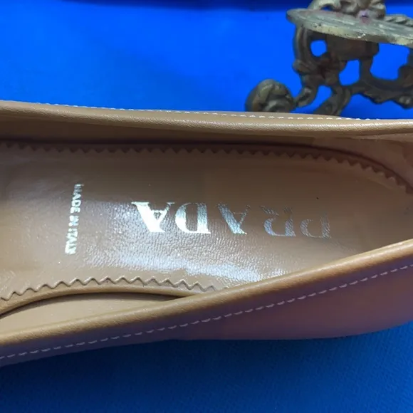 👠 🔥 PRADA Unique Mustard yellowish brown Shoes Size 36