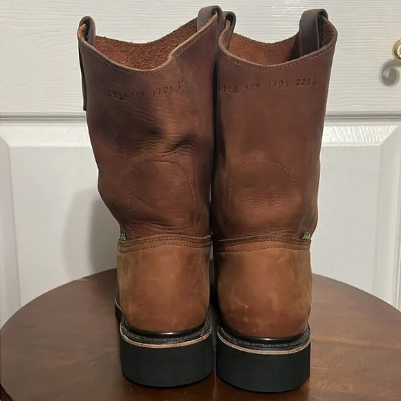 🔥 PUREPECHA WORK BOOTS GENUINE LEATHER WESTERN ROUND TOE Rubber Sole - PERFECT