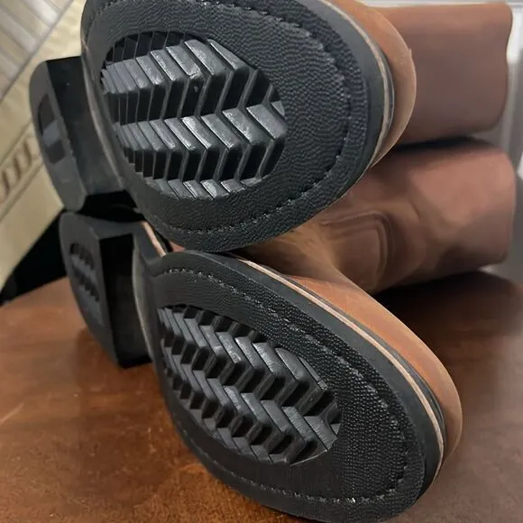 🔥 PUREPECHA WORK BOOTS GENUINE LEATHER WESTERN ROUND TOE Rubber Sole - PERFECT