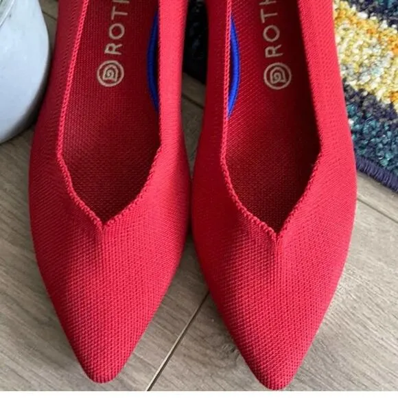 - Rothys the point size 9 red woman’s flat shoes