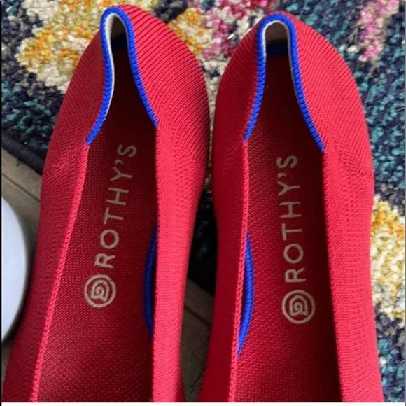 - Rothys the point size 9 red woman’s flat shoes