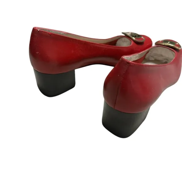 👞  Salvatore Ferragamo red ladies shoes 8 1/2 AAAA