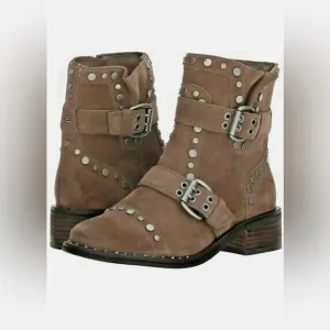 ✨ Sam Edelman Dark Taupe Velutto Suede Leather boots size 7