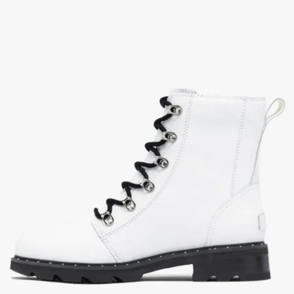 🆕️ Sorel Lennox Lace Leather Ankle Boots in White