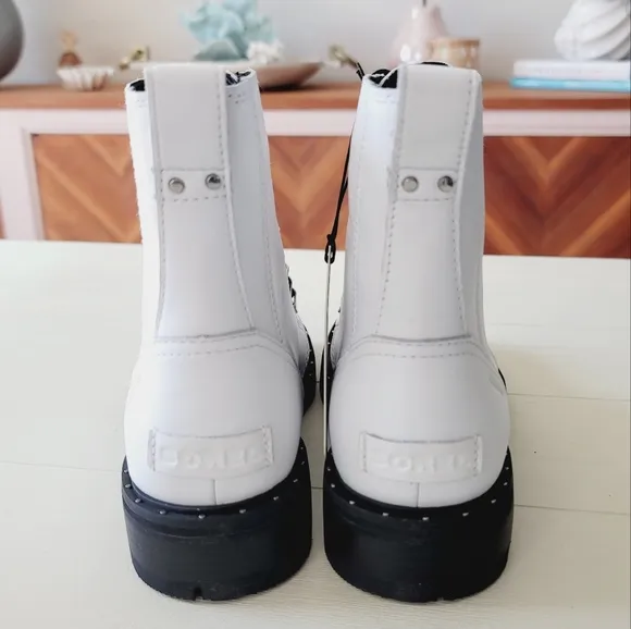 🆕️ Sorel Lennox Lace Leather Ankle Boots in White