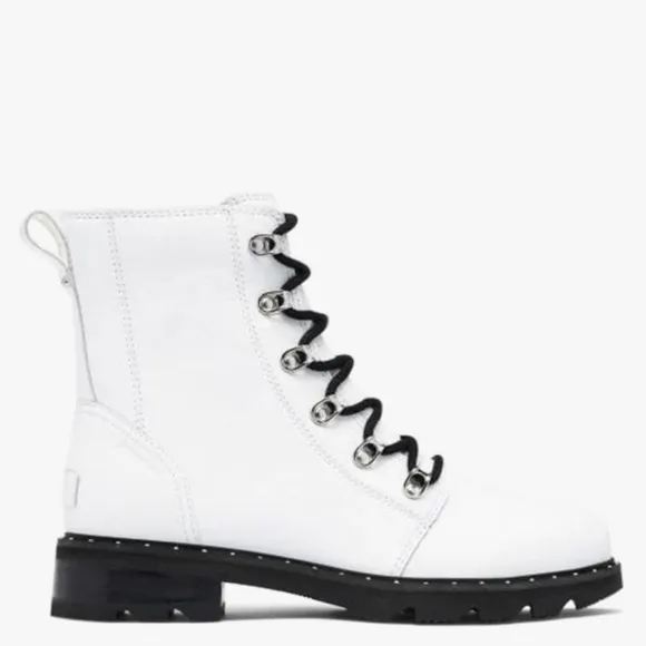 🆕️ Sorel Lennox Lace Leather Ankle Boots in White