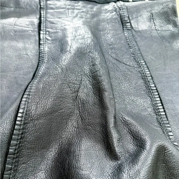 😍 Stunning Handmade Genuine Leather Mini Dress With Studs In Black
