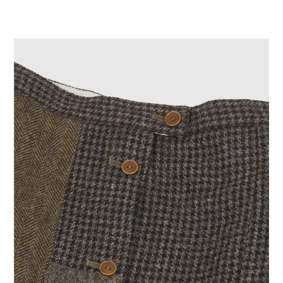 - Wool-cotton  Ralph Lauren RRL Double patchwork Skirt NO Sz TAG​​​​