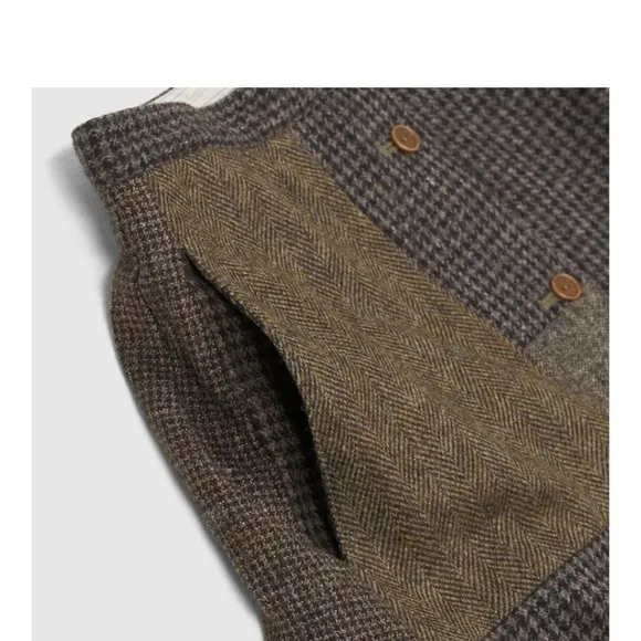 - Wool-cotton  Ralph Lauren RRL Double patchwork Skirt NO Sz TAG​​​​