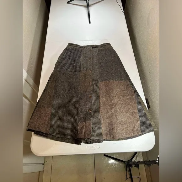 - Wool-cotton  Ralph Lauren RRL Double patchwork Skirt NO Sz TAG​​​​