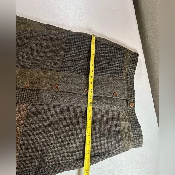 - Wool-cotton  Ralph Lauren RRL Double patchwork Skirt NO Sz TAG​​​​