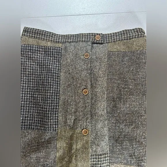 - Wool-cotton  Ralph Lauren RRL Double patchwork Skirt NO Sz TAG​​​​