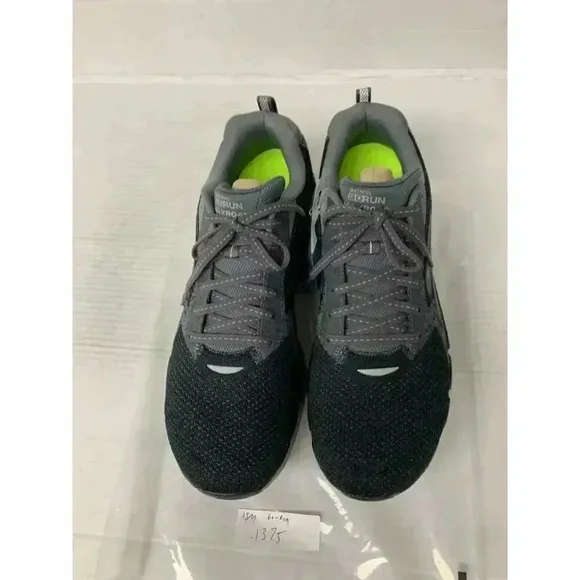.1375 Skechers Go-Run, Black/Gray, Mens Running Shoes-US 13 Mens