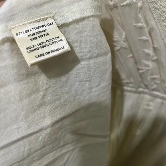 14) LOVE STITCH IVORY CREAM EMBROIDERED FLUTTER SLEEVE MAXI DRESS SIZE SMALL