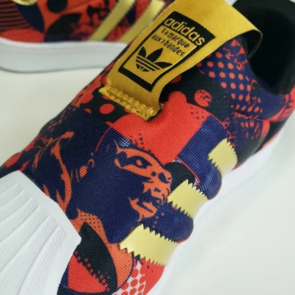 2.5Y Adidas Superstar 360 New Year RARE Unisex Kids Multi Slip On Sneakers