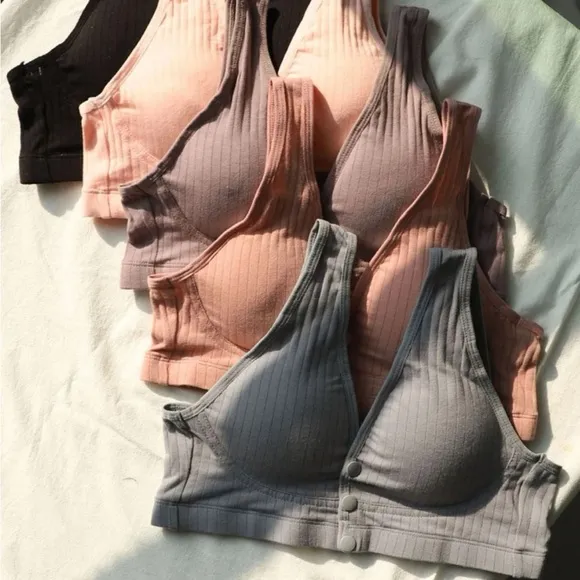 5 pack button front nursing bra