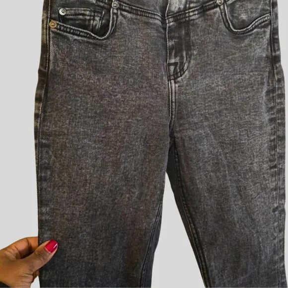 7 For All Mankind Women's 26 Jeans Black High Rise Skinny Ankle Stretch Denim