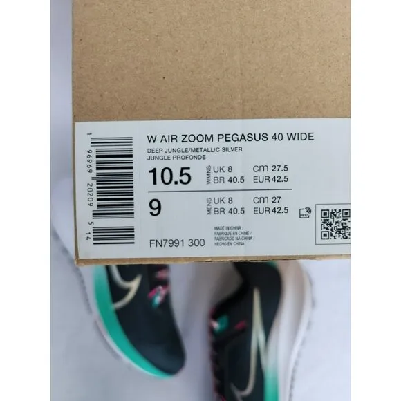 9 MEN'S NIKE AIR ZOOM PEGASUS 40 WIDE FN7991-300 RUNNING SHOES