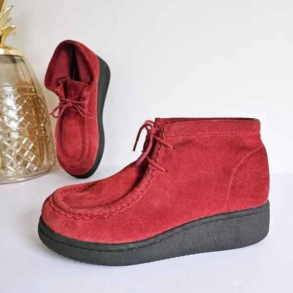 90's Lower East Side Suede Leather Wallabee Chukka Boots Shoes Vintage Chunky, 9