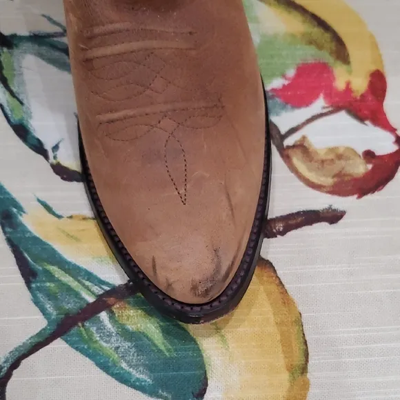 Abilene Boots Classic  Women's Brown Leather Western Cowboy Boots SIZE 9.5 D
