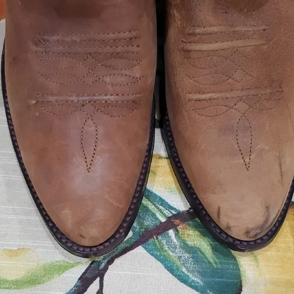 Abilene Boots Classic  Women's Brown Leather Western Cowboy Boots SIZE 9.5 D
