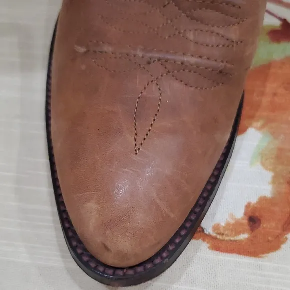 Abilene Boots Classic  Women's Brown Leather Western Cowboy Boots SIZE 9.5 D