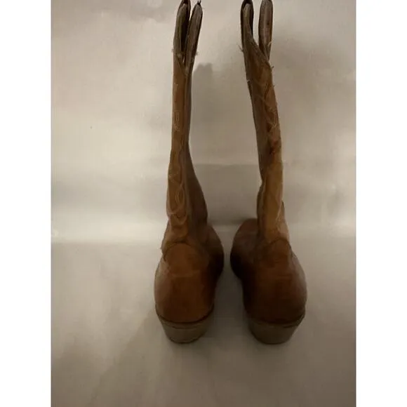 Acme Dingo Punchy Buckaroo Cowboy Western Leather Mens Boots Size 9.5 D Vintage
